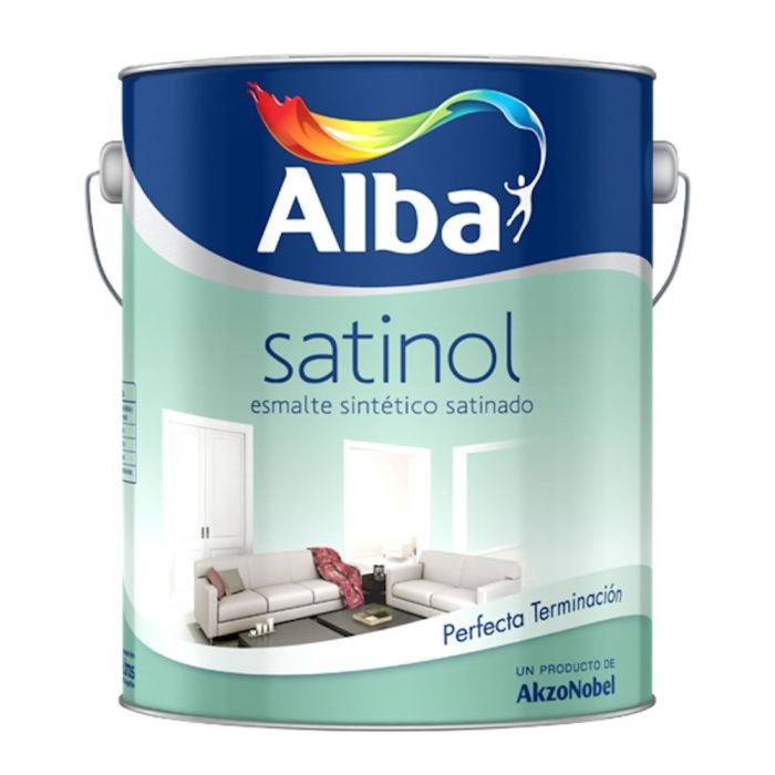 Alba Satinol Esmalte Sintetico Satinado Blanco 1 lts