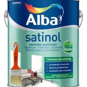 Alba Satinol Esmalte Sintetico Satinado Negro 1 lts