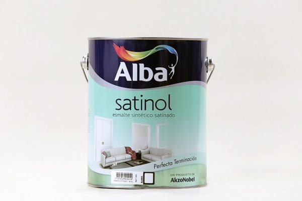 Alba Satinol Esmalte Sintetico Satinado Negro 4 lts