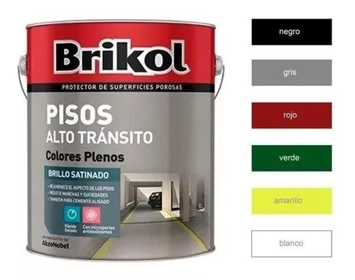 Brikol Esmalte para Pisos Alto Tránsito Blanco 1 lts