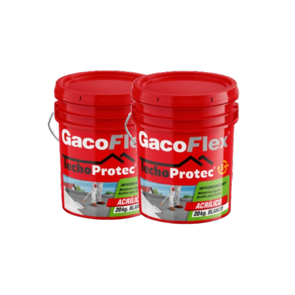 2x1 Gaco Flex Techo Protec Membrana acrílica blanca 20kg.
